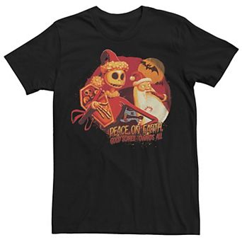 Disney's The Nightmare Before Christmas Men's Peace On Earth Good Scares Tee