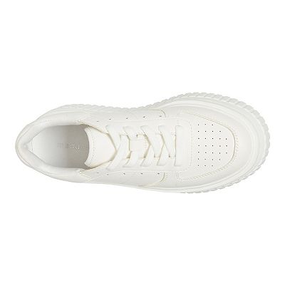 MADDEN GIRL Ccora プラットフォーム 厚底 スニーカー Amazon.com | Madden Girl Women's Ccora Sneaker, White/Tan, 5