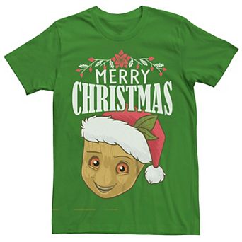 Men's Guardians Of The Galaxy Groot Merry Christmas Graphic Tee