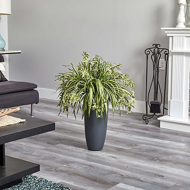 nearly natural 33-in. Spider Artificial Plant in Cylinder Planter