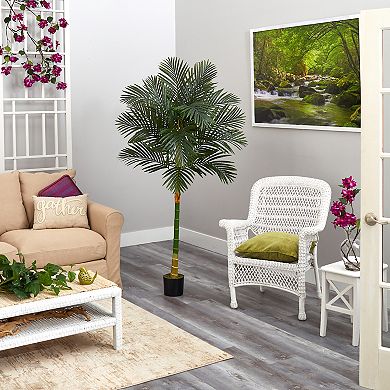 nearly natural 6-ft. Single Stem Golden Cane Artificial Palm Tree