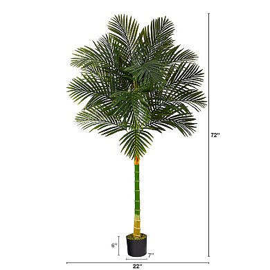 nearly natural 6-ft. Single Stem Golden Cane Artificial Palm Tree