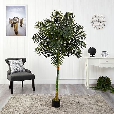 nearly natural 6-ft. Single Stem Golden Cane Artificial Palm Tree