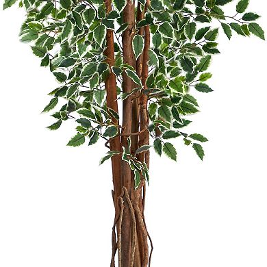 nearly natural 5-ft. UV Resistant Variegated Ficus Artificial Tree
