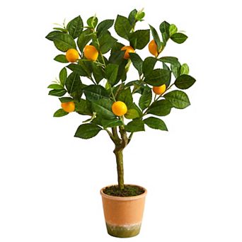 nearly natural 24 in Lemon Artificial Tree