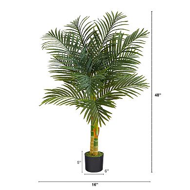 nearly natural 4-ft. Golden Cane Artificial Palm Tree