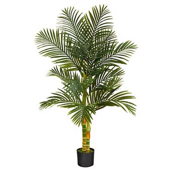 nearly natural 5-ft. Multi Stem Golden Cane Artificial Palm Tree