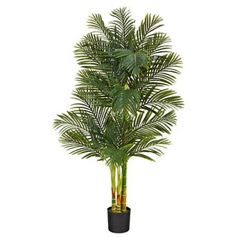 nearly natural 6-ft. Golden Cane Artificial Palm Tree