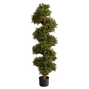 nearly natural 46 in Boxwood Spiral Topiary Artificial Tree