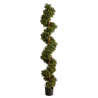 nearly natural 6-ft. Boxwood Spiral Topiary Artificial Tree