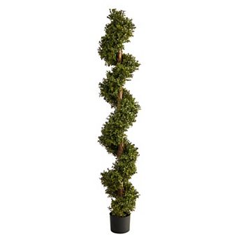 nearly natural 6-ft. Boxwood Spiral Topiary Artificial Tree