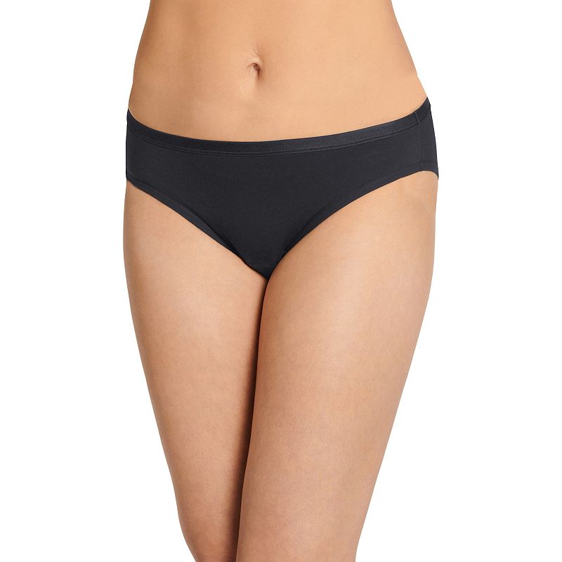 Jockey® Worry Free Moderate Absorbency Bikini Pants 2589, Women's, Size: XXL, Black