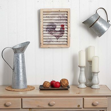 nearly natural Rooster Window Shutter Wall Decor