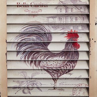 nearly natural Rooster Window Shutter Wall Decor