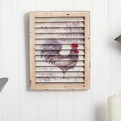 nearly natural Rooster Window Shutter Wall Decor
