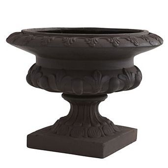 nearly natural 12.5 in Iron-Finish Decorative Urn