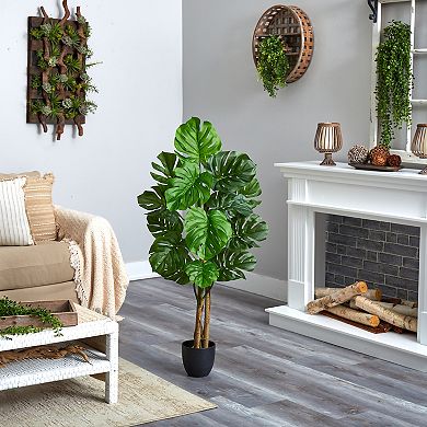 nearly natural 4-ft. UV Resistant Monstera Artificial Tree