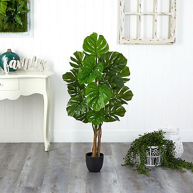 nearly natural 4-ft. UV Resistant Monstera Artificial Tree