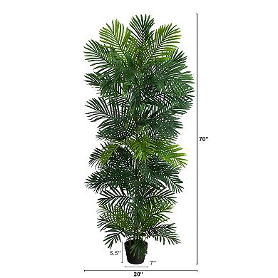 nearly natural 70-in. UV Resistant Areca Artificial Palm Tree