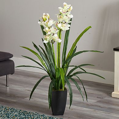 nearly natural 39-in. Cymbidium Orchid Artificial Plant