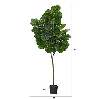 nearly natural 6-ft. Single Stem Fiddle Leaf Fig Artificial Tree