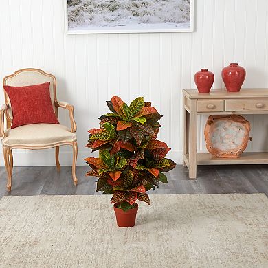 nearly natural 36-in. Real Touch Croton Artificial Plant