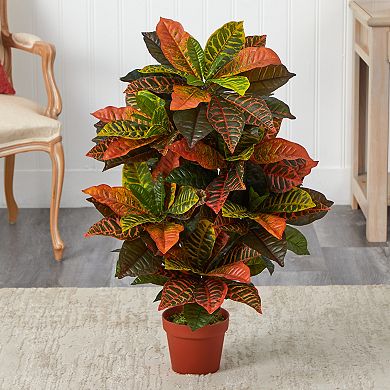 nearly natural 36-in. Real Touch Croton Artificial Plant