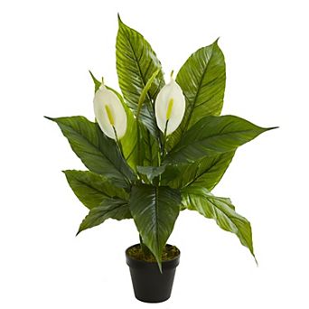 nearly natural 26 in Real Touch Spathiphyllum Artificial Plant