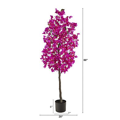 nearly natural 5-ft. Purple Bougainvillea Artificial Tree