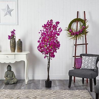 nearly natural 6-ft. Purple Bougainvillea Artificial Tree
