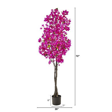 nearly natural 6-ft. Purple Bougainvillea Artificial Tree