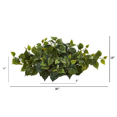 nearly natural 31-in. Philodendron Artificial Ledge Plant