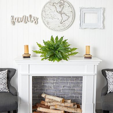 nearly natural 26-in. Fern Artificial Ledge Plant