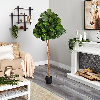 nearly natural 6-ft. Full Foliage Fiddle Leaf Fig Artificial Tree
