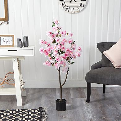 nearly natural 4-ft. Pink Cherry Blossom Artificial Tree