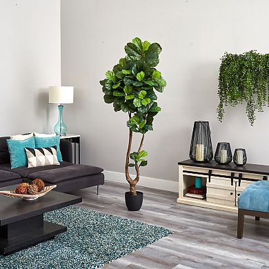 nearly natural 78-in. Real Touch Fiddle Leaf Artificial Tree