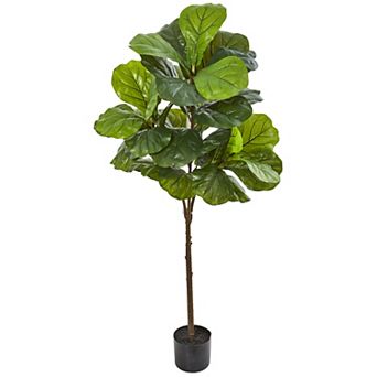 nearly natural 54 in Real Touch Fiddle Leaf Artificial Tree