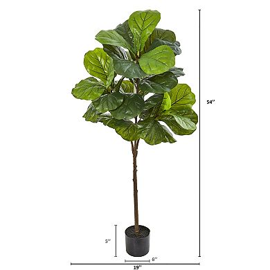 nearly natural 54-in. Real Touch Fiddle Leaf Artificial Tree