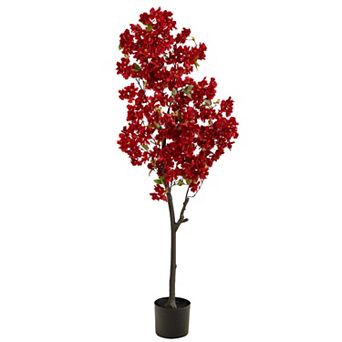 nearly natural 5-ft. Red Cherry Blossom Artificial Tree