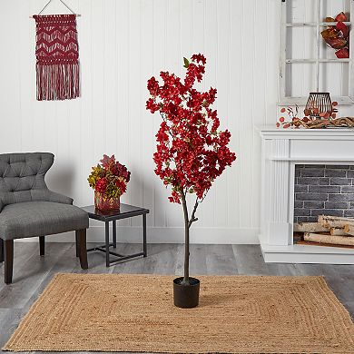 nearly natural 5-ft. Red Cherry Blossom Artificial Tree