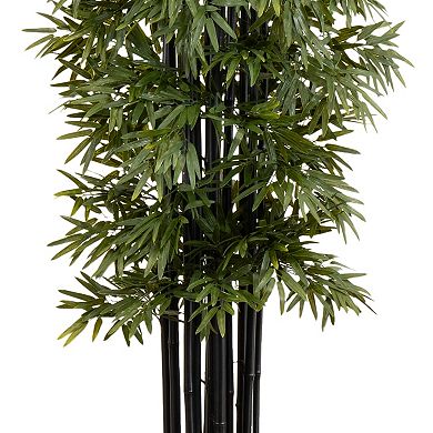 nearly natural 7-ft. UV Resistant Bamboo Artificial Tree with Black Trunks