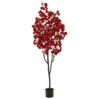 nearly natural 6-ft. Red Cherry Blossom Artificial Tree