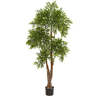 nearly natural 69 in UV Resistant Ruscus Artificial Tree