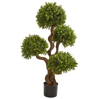 nearly natural 3.5-ft. Four Ball Boxwood Artificial Topiary Tree