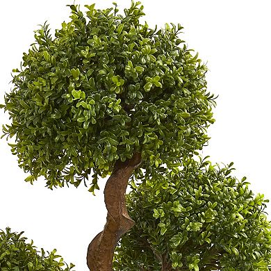 nearly natural 3.5-ft. Four Ball Boxwood Artificial Topiary Tree