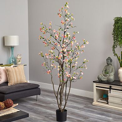 nearly natural 6.5-ft. Pink Cherry Blossom Artificial Tree