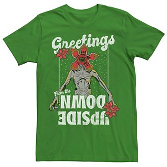 Men's Stranger Things Greetings From The Upside Down Graphic Tee