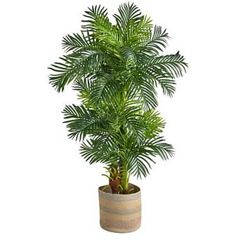 nearly natural 6-ft. Hawaii Palm Artificial Tree in Woven Planter