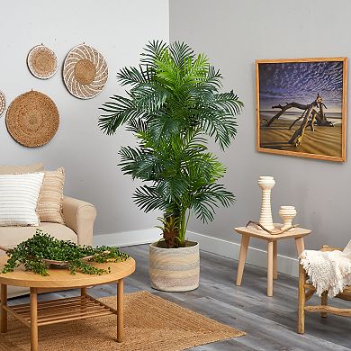 nearly natural 6-ft. Hawaii Palm Artificial Tree in Woven Planter