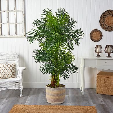 nearly natural 6-ft. Hawaii Palm Artificial Tree in Woven Planter
